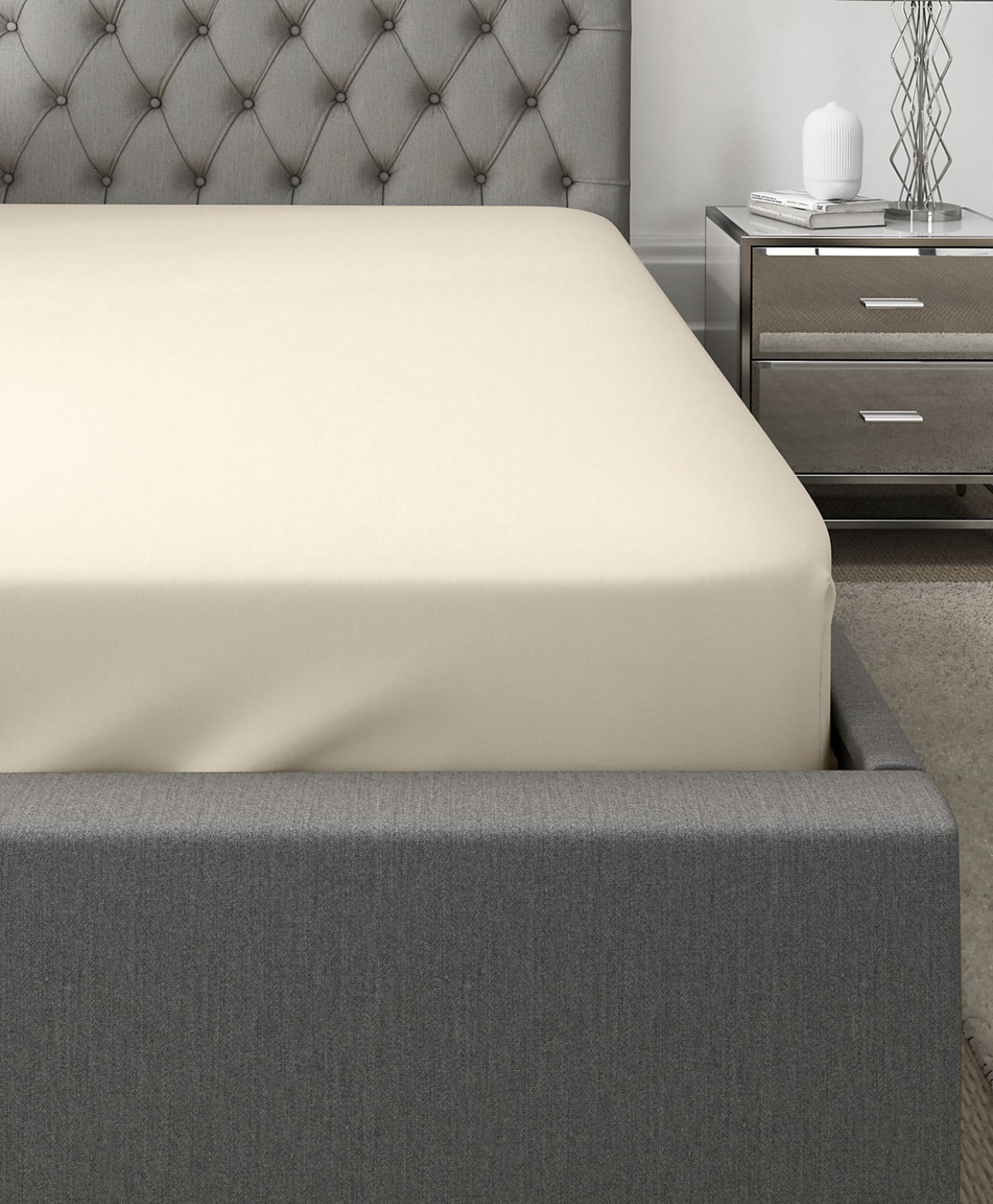 Percale Deep Fitted Sheet, Single