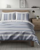 Pure Cotton Striped Bedding Set, Double RRP £59