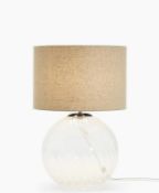 Maggie Ribbed Glass Table Lamp RRP £69