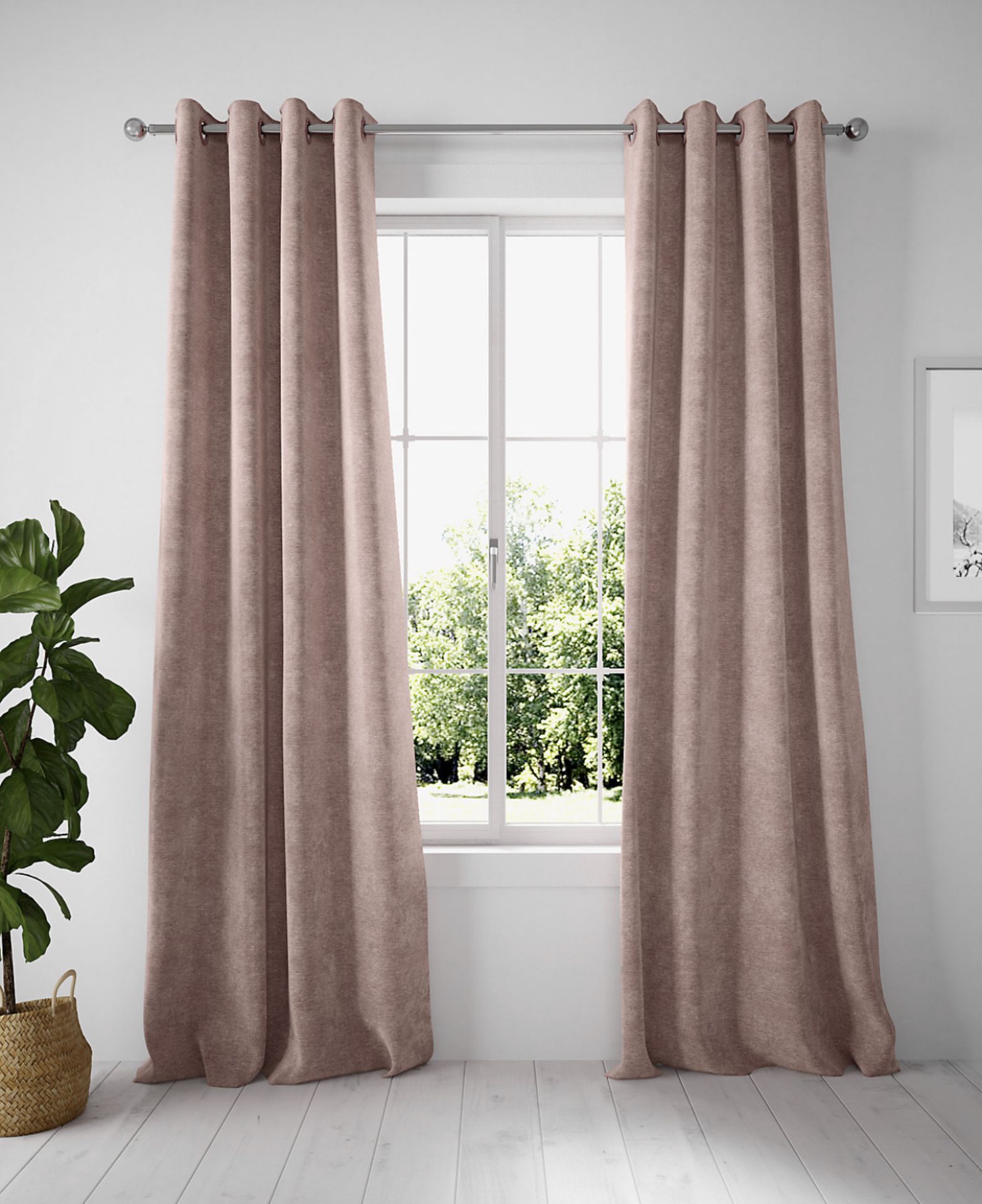 Chenille Eyelet Curtains RRP £109