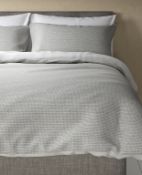 Cotton Rich Waffle Textured Bedding Set, King Size RRP £69