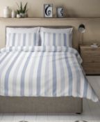 Pure Cotton Striped Bedding Set, Double RRP £39.50