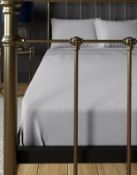 Egyptian Cotton 400 Thread Count Percale Flat Sheet, King Size RRP £45