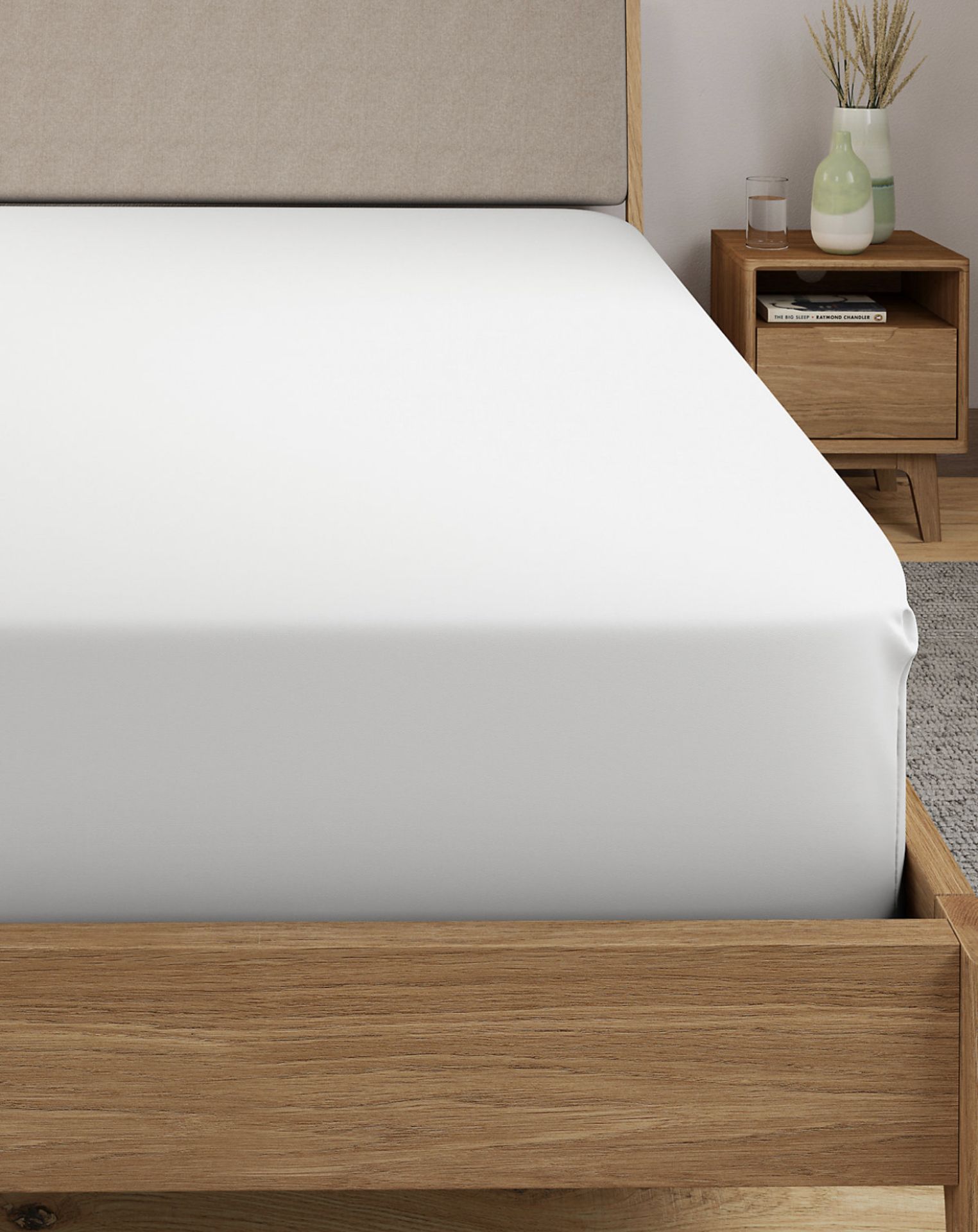 Percale Extra Deep Fitted Sheet, Super King