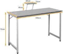 DlandHome Computer Desk 100 * 50cm with Display Stand, Home Office Desk