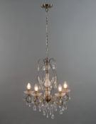 Luxury Lois Chandelier, Antique Brass RRP £199