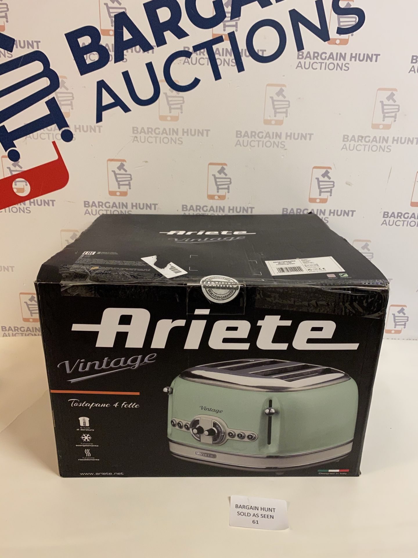 Ariete Green Vintage Toaster (EU Plug) RRP £50
