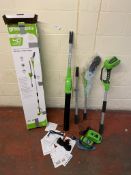 Greenworks Tools Battery Tall Scale and Telescopic Hedge Trimmer Kit RRP £250