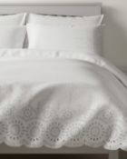 Pure Cotton Broderie Anglaise Bedding Set, King Size RRP £89