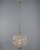 Gem Ball Extra Large Pendant Light, Antique Brass RRP £250