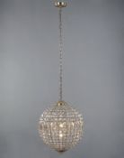 Gem Ball Extra Large Pendant Light, Antique Brass RRP £250