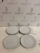 Set of 8 Porcelain White Side Plates