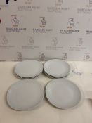 Set of 8 Porcelain White Side Plates