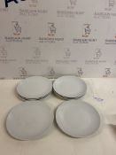 Set of 8 Porcelain White Side Plates