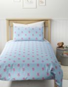 Cotton Mix Percy Pig Bedding Set, Single