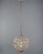 Gem Ball Extra Large Pendant Light, Antique Brass RRP £250