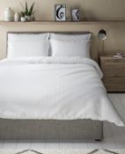 Pure Cotton Striped Seersucker Bedding Set, King Size RRP £69