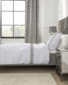 Pure Cotton Embroidered Edge Bedding Set, King Size RRP £89
