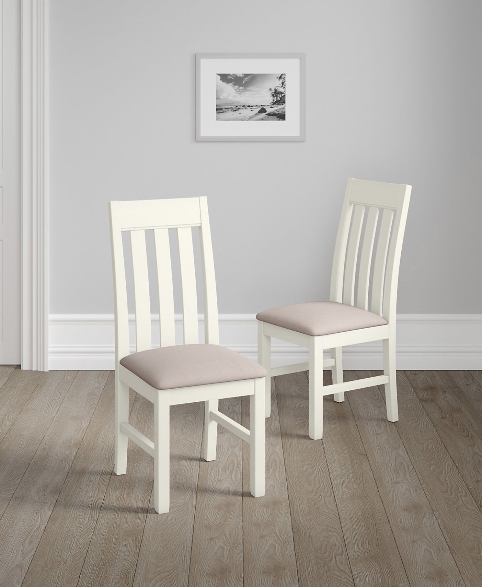 Set of 2 Padstow Fabric Dining Chairs RRP £249