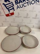 Tribeca Stoneware set of 3 Dinner Plates and 3 Pasta Bowls RRP £27