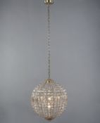 Luxury Gem Ball Extra Large Pendant Light, Antique Brass RRP £250