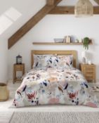 Pure Cotton Watercolour Floral Bedding Set, Super King RRP £59