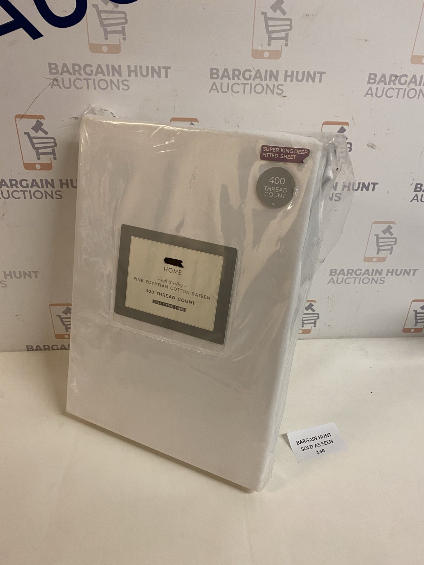 Soft & Silky Fine Egyptian Cotton Sateen Deep Fitted Sheet, Super King RRP £49.50 - Image 2 of 2