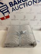 Matte Satin Quilted Throw, Large RRP £49.50