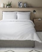 Pure Cotton Striped Seersucker Bedding Set, Super King RRP £59