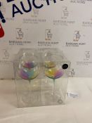 Set of 4 Rainbow Picnic Glasses