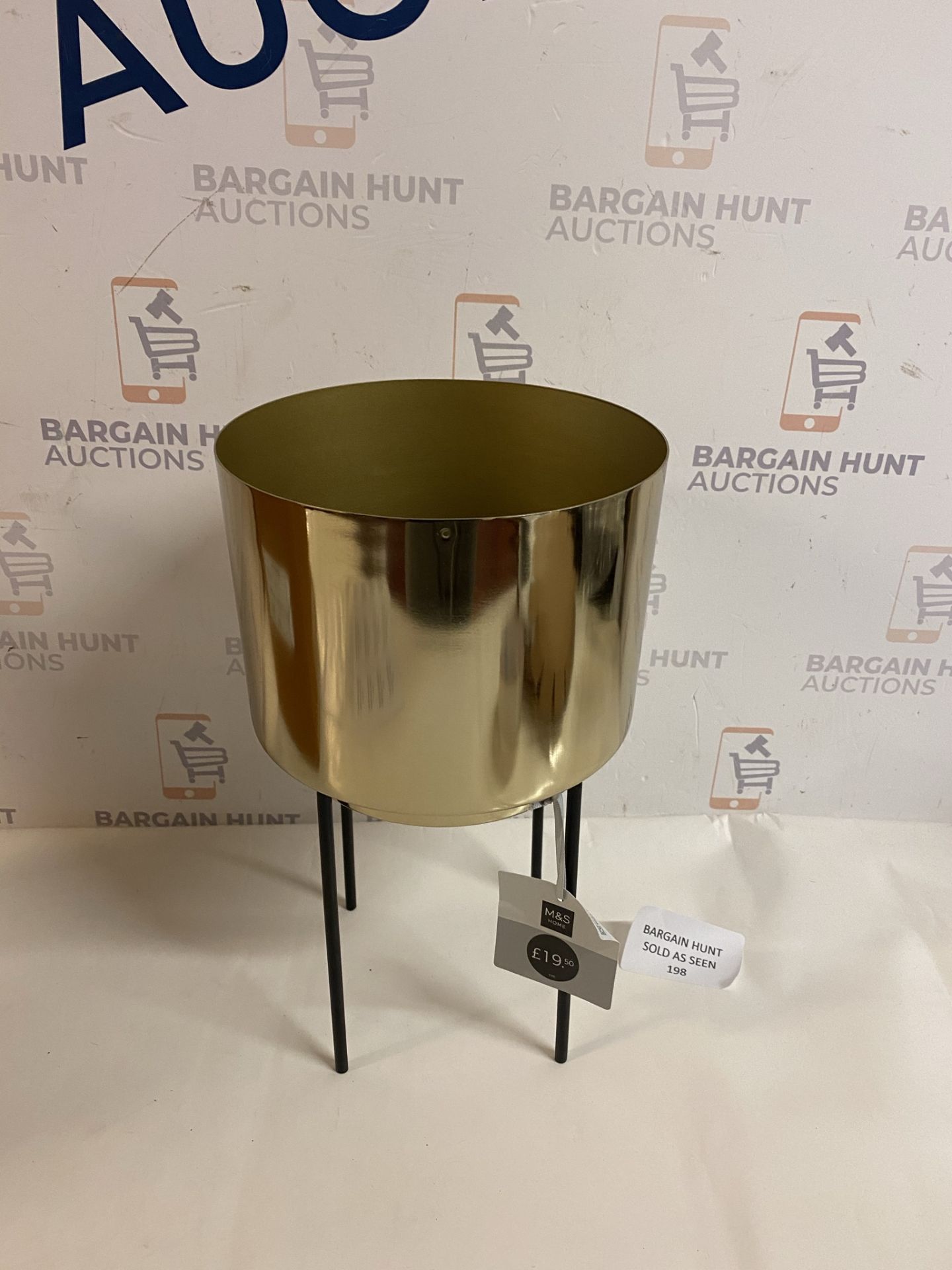 Medium Gold Planter with Stand