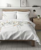 Pure Cotton Blossom Embroidered Bedding Set, Super King RRP £99