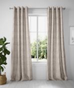 Cotton Mix Foil Texture Eyelet Curtains RRP £99