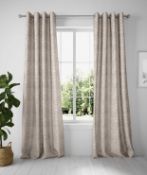 Cotton Mix Foil Texture Eyelet Curtains RRP £89