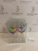 Set of 4 Rainbow Picnic Glasses