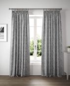 Cotton Fern Pencil Pleat Blackout Curtains RRP £69