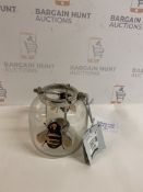 Small Bee Glass Lantern