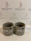 Market Garden Set of 2 Concrete Plant Pots