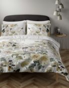 Pure Cotton Floral Piped Edge Bedding Set, King Size RRP £69