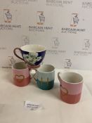 Set of 4 Decorated Mugs