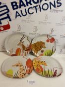 Set of 4 Animal Jungle Dinner Plates