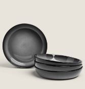 Elegant 4 Piece Amberley Reactive Pasta Bowl Set RRP £32