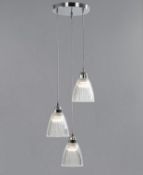 Florence Glass 3 Multi Pendant Light RRP £89