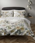 Pure Cotton Floral Piped edge Bedding Set, King Size RRP £69