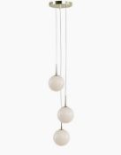 Opal Globe Cluster Pendant Light, Gold RRP £149