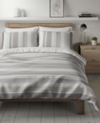 Pure Cotton Brooke Striped Bedding Set, King Size RRP £69