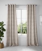 Cotton Mix Foil Texture Eyelet Curtains RRP £89