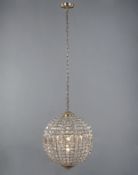 Gem Ball Extra Large Pendant Light, Antique Brass RRP £250