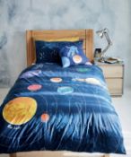 Pure Cotton Glow In The Dark Space Bedding Set, Single