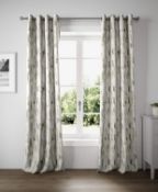 Cotton Watercolour Eyelet Curtains RRP £89